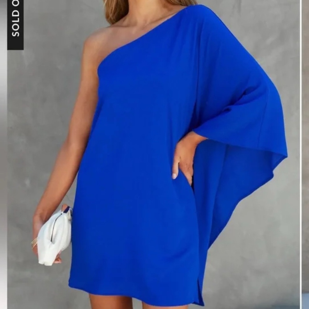 Vici Cobalt Blue One-Shoulder Dress